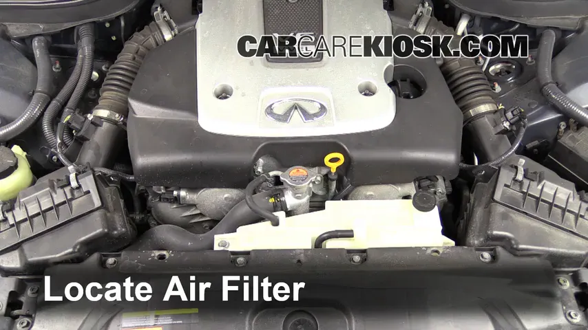 2009 Infiniti G37 X 3.7L V6 Sedan (4 Door) Air Filter (Engine) Replace